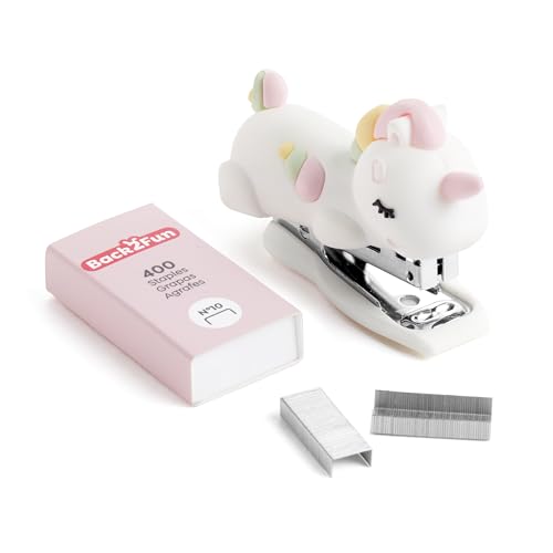 Back2Fun Kinder-Mini-Heftgerät aus weichem Gummi mit 400 Heftklammern Nr. 10, lustiges und kompaktes Design, originelles Schulgeschenk, niedliches Schreibwaren für Jungen, Mädchen und den täglichen Back2Fun Kinder-Mini-Heftgerät aus weichem Gummi mit 400 Heftklammern Nr. 10, lustiges und kompaktes Design, originelles Schulgeschenk, niedliches Schreibwaren für Jungen, Mädchen und den täglichen von Back2Fun