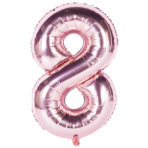 CHANGZHONG 40 Zoll Riese Helium Folienballon 0 to 9 Roségold Ballon Geburtstag Hochzeitsfeier Digitale Dekorationen Nummer 8 CHANGZHONG 40 Zoll Riese Helium Folienballon 0 to 9 Roségold Ballon Geburtstag Hochzeitsfeier Digitale Dekorationen Nummer 8 von CHANGZHONG