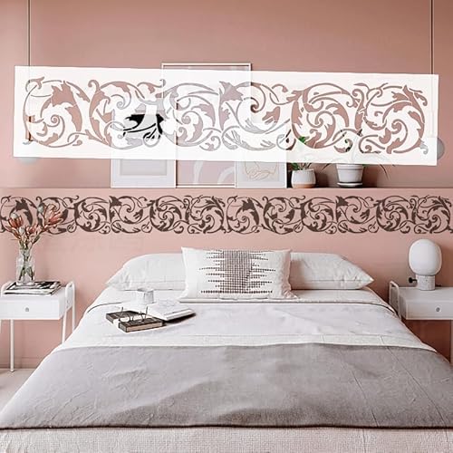 100 cm große Trennwand Vintage Rokoko-Schablonen für Wände zum Bemalen an der Wand, wiederverwendbar, große Schablone für Spachtelmasse für Stoff, große Größe S555 100 cm große Trennwand Vintage Rokoko-Schablonen für Wände zum Bemalen an der Wand, wiederverwendbar, große Schablone für Spachtelmasse für Stoff, große Größe S555 von 壁涂鸥 BackgroundTurnOver