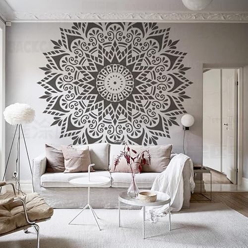 BackgroundTurnOver Riesige Mandala Schablone 220cm x 220cm Modern, Bohemian BackgroundTurnOver Riesige Mandala Schablone 220cm x 220cm Modern, Bohemian von 壁涂鸥 BackgroundTurnOver