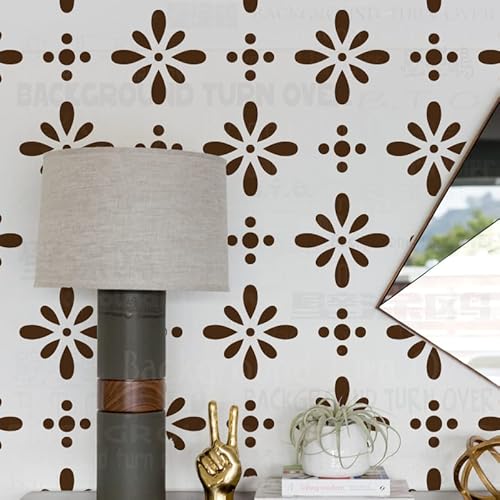 40cm Flower Damask Schablone Mandala Schablonen Für Dekor Farbe Große Vorlage Wiederverwendbare Wände Große Vorlagen Zum Malen Nische Wandmöbel Fliesen Bodenfliesen Dekoration Rahmen Muster von 壁涂鸥 BackgroundTurnOver