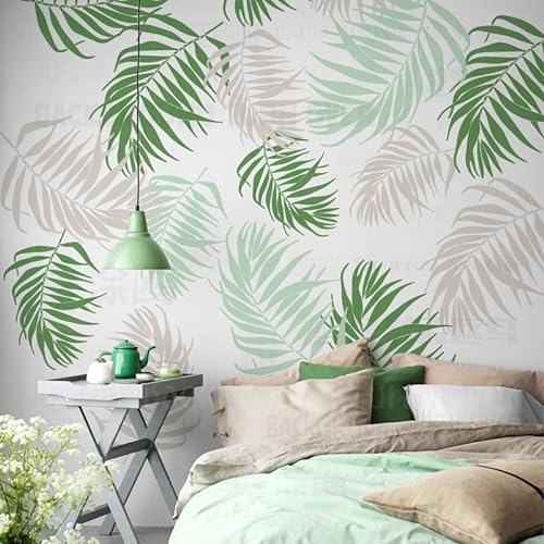 40cm Tropic Leaf Palm Tree Schablonen Für Wände Vorlagen Zum Malen An Der Wand Wiederverwendbare Vorlage Möbel Große Dekoration Kitt Größe Tragbare Dekorative Malerei Dekorieren von 壁涂鸥 BackgroundTurnOver