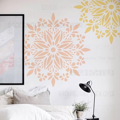 60 cm große, große, exotische Schablonen mit Mandala-Blume, rund, für Wände zum Bemalen an der Wand, Dekoration, Malerei, wiederverwendbare Vorlage, tragbare Muster, Ziegel, Kühlschränke, große 60 cm große, große, exotische Schablonen mit Mandala-Blume, rund, für Wände zum Bemalen an der Wand, Dekoration, Malerei, wiederverwendbare Vorlage, tragbare Muster, Ziegel, Kühlschränke, große von 壁涂鸥 BackgroundTurnOver