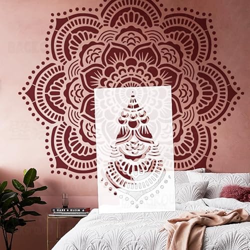 Mandala-Schablonen für Wände, Schablonen zum Bemalen, Dekorieren, Malen, wiederverwendbar, Dekoration, Vorlage für Gips, 120 cm, S540 Mandala-Schablonen für Wände, Schablonen zum Bemalen, Dekorieren, Malen, wiederverwendbar, Dekoration, Vorlage für Gips, 120 cm, S540 von 壁涂鸥 BackgroundTurnOver