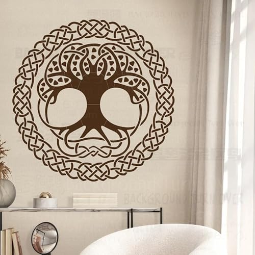 Mandala-Schablonen mit keltischem Baum des Lebens, 70 cm, zum Bemalen an der Wand, für Wände, Dekoration, wiederverwendbar, Dekorvorlage, Waschmaschinengröße, dekorative Kühlschränke, tragbar Mandala-Schablonen mit keltischem Baum des Lebens, 70 cm, zum Bemalen an der Wand, für Wände, Dekoration, wiederverwendbar, Dekorvorlage, Waschmaschinengröße, dekorative Kühlschränke, tragbar von 壁涂鸥 BackgroundTurnOver