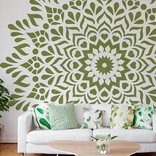 Riesige Mandala-Schablonen, 190 cm, groß, rund, Blume, traditionelle Schablonen für Wände, zum Bemalen, wiederverwendbare Dekoration an der Wand, Bastelvorlage, Größe, Malerei, Möbel, tragbar, Riesige Mandala-Schablonen, 190 cm, groß, rund, Blume, traditionelle Schablonen für Wände, zum Bemalen, wiederverwendbare Dekoration an der Wand, Bastelvorlage, Größe, Malerei, Möbel, tragbar, von 壁涂鸥 BackgroundTurnOver