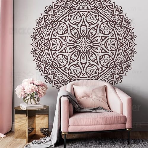 Riesige Mandala-Schablonen für Wände, Dekoration, wiederverwendbare Dekoration, zum Bemalen von Malerei an der Wand, Vorlagen, groß, tragbar, Bastelgröße, Knete, Kühlschränke, Farben, 130 cm Riesige Mandala-Schablonen für Wände, Dekoration, wiederverwendbare Dekoration, zum Bemalen von Malerei an der Wand, Vorlagen, groß, tragbar, Bastelgröße, Knete, Kühlschränke, Farben, 130 cm von 壁涂鸥 BackgroundTurnOver