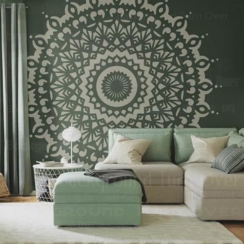 Riesige Mandala-Schablonen für Wände, Vorlagen zum Bemalen, Malen, Dekorieren an der Wand, Dekoration, Möbel, Ziegel, dekorative Muster, großer Gips, tragbar, 200 cm Riesige Mandala-Schablonen für Wände, Vorlagen zum Bemalen, Malen, Dekorieren an der Wand, Dekoration, Möbel, Ziegel, dekorative Muster, großer Gips, tragbar, 200 cm von 壁涂鸥 BackgroundTurnOver