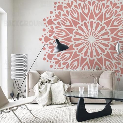 Riesige Mandala-Schablonen für Wände an der Wand, 140 cm, zum Bemalen, Dekorieren, Dekorieren, Malen, Gips, Vorlage, Größe, dekorative Spachtelmasse, Boden, Waschmaschine Riesige Mandala-Schablonen für Wände an der Wand, 140 cm, zum Bemalen, Dekorieren, Dekorieren, Malen, Gips, Vorlage, Größe, dekorative Spachtelmasse, Boden, Waschmaschine von 壁涂鸥 BackgroundTurnOver
