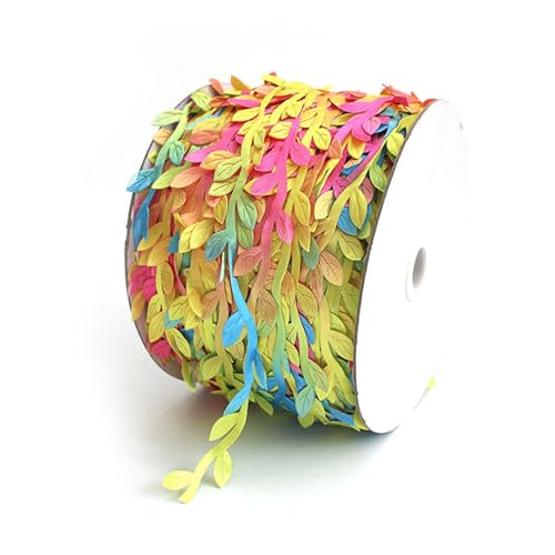 Bacucine Leaf Ribbon Künstliche Reben Olive Grün Blatt Trim Band für Geschenk Wrapping Girlande Kranz Zubehör Hochzeit Weihnachten Dekor (30m) von Bacucine