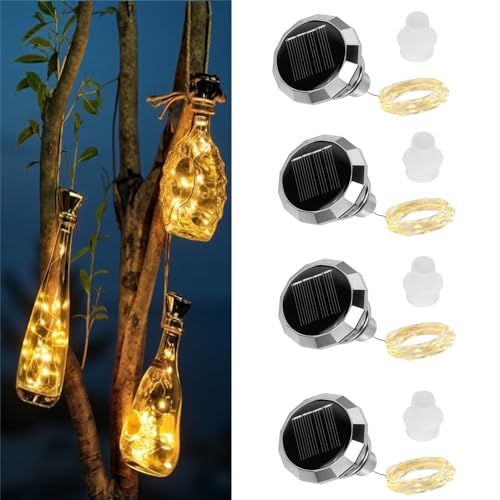 Bacxzomx 4 Stück Flaschenlichterkette Solar Flaschenlicht 2M 20LEDs, Flaschen Lichterkette Korken Solar Flaschenbeleuchtung Für DIY Deko, Party, Garten, Hochzeit Deko Bacxzomx 4 Stück Flaschenlichterkette Solar Flaschenlicht 2M 20LEDs, Flaschen Lichterkette Korken Solar Flaschenbeleuchtung Für DIY Deko, Party, Garten, Hochzeit Deko von Bacxzomx