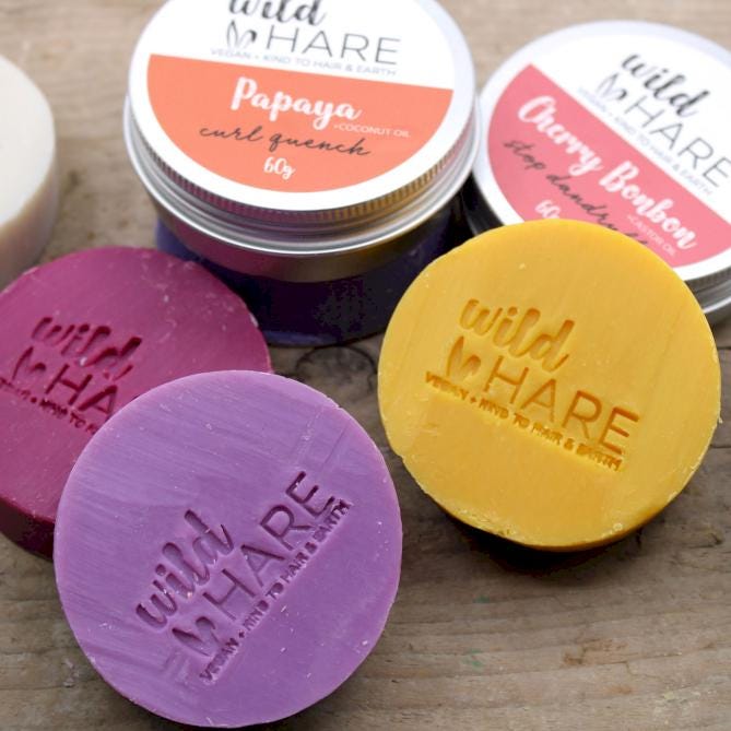 Wild Hare Festes Shampoo + Spülung, Plastikfrei, Palmölfrei, Sls, Sles, Frei Von Parabenen, Vegan, Keine Tierversuche, Geschenk, Weihnachten von BadebombenBoutique