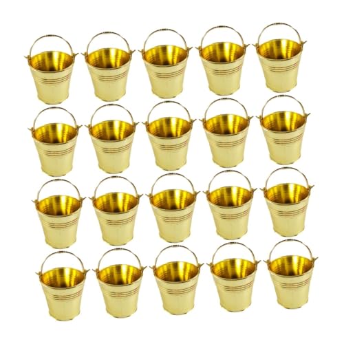 Badiman 20x Kleine Eimer für Süßigkeiten Als Partyzubehör, Gold Badiman 20x Kleine Eimer für Süßigkeiten Als Partyzubehör, Gold von Badiman