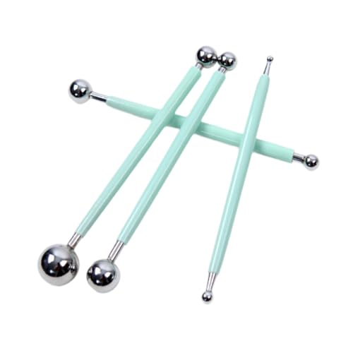 Badiman 4 Teiliges Ball Punktierwerkzeug, Ball Prägemuster, Skulptur Modellierwerkzeug, Doppelkopf Ton Werkzeuge, GrÜn Badiman 4 Teiliges Ball Punktierwerkzeug, Ball Prägemuster, Skulptur Modellierwerkzeug, Doppelkopf Ton Werkzeuge, GrÜn von Badiman