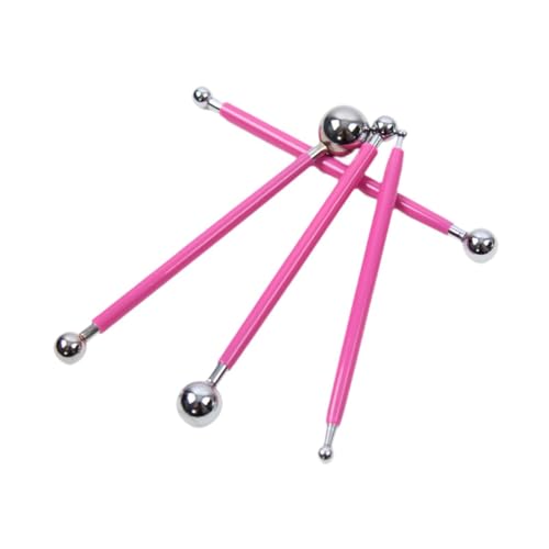 Badiman 4 Teiliges Ball Punktierwerkzeug, Ball Prägemuster, Skulptur Modellierwerkzeug, Doppelkopf Ton Werkzeuge, Rot Badiman 4 Teiliges Ball Punktierwerkzeug, Ball Prägemuster, Skulptur Modellierwerkzeug, Doppelkopf Ton Werkzeuge, Rot von Badiman