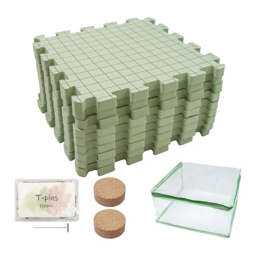 Badiman 9X Strickblockiermatten Häkelblockierbretter DIY-Ausrüstung Leichtgewicht mit Rasterlinien für Stickerei-Handarbeiten Häkeln, GrÜn Badiman 9X Strickblockiermatten Häkelblockierbretter DIY-Ausrüstung Leichtgewicht mit Rasterlinien für Stickerei-Handarbeiten Häkeln, GrÜn von Badiman