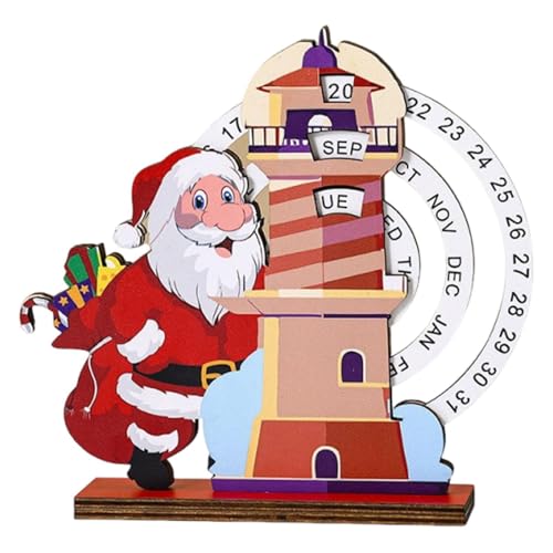 Badiman Adventskalender Blockkalender Weihnachtsdeko Drehbarer Kalender Aus Holz Zum Manuellen Einstellen Des Datums für Büro Wohnzimmer Und Als Gesc, Weihnachtsmann Badiman Adventskalender Blockkalender Weihnachtsdeko Drehbarer Kalender Aus Holz Zum Manuellen Einstellen Des Datums für Büro Wohnzimmer Und Als Gesc, Weihnachtsmann von Badiman