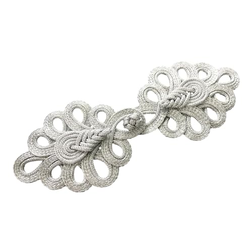 Badiman Exquisite Chinesische Knoten Frosch Knopfverschlüsse für Stilvolle Outfits, Silber von Badiman