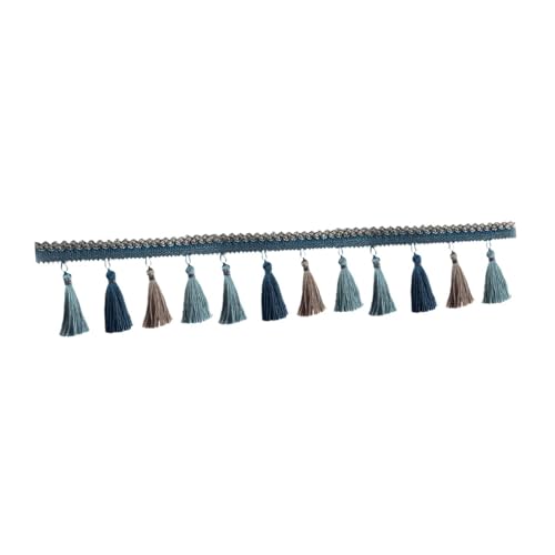 Badiman Fransenborte aus Polyester, 8,9 cm, Quasten für Dekoration und Bastelprojekte, Blau Badiman Fransenborte aus Polyester, 8,9 cm, Quasten für Dekoration und Bastelprojekte, Blau von Badiman