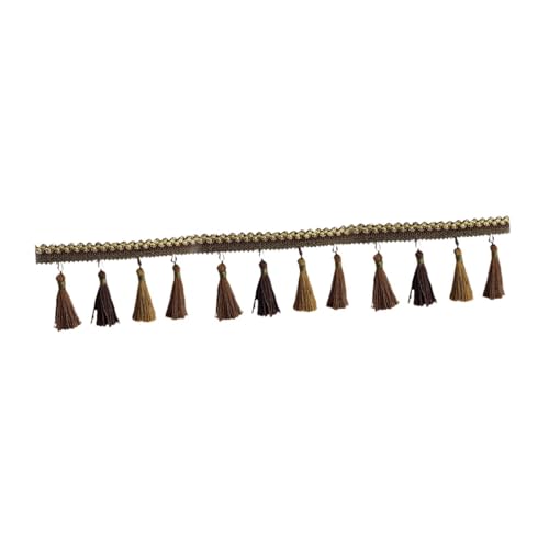 Badiman Fransenborte aus Polyester, 8,9 cm, Quasten für Dekoration und Bastelprojekte, Braun Badiman Fransenborte aus Polyester, 8,9 cm, Quasten für Dekoration und Bastelprojekte, Braun von Badiman
