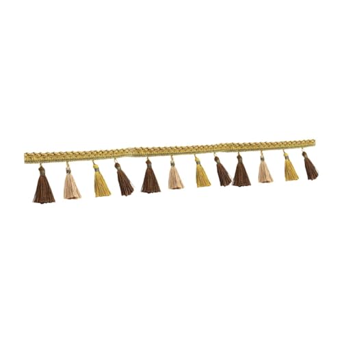 Badiman Fransenborte aus Polyester, 8,9 cm, Quasten für Dekoration und Bastelprojekte, Gold Badiman Fransenborte aus Polyester, 8,9 cm, Quasten für Dekoration und Bastelprojekte, Gold von Badiman