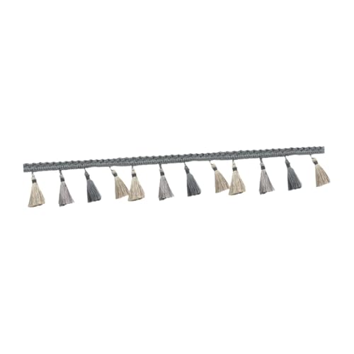 Badiman Fransenborte aus Polyester, 8,9 cm, Quasten für Dekoration und Bastelprojekte, Grau Badiman Fransenborte aus Polyester, 8,9 cm, Quasten für Dekoration und Bastelprojekte, Grau von Badiman
