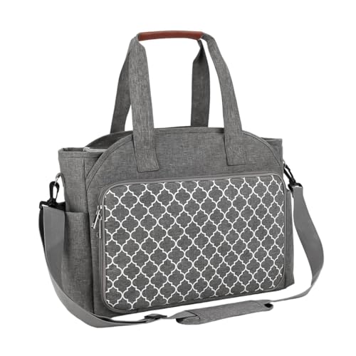 Badiman Garn Organizer Tasche mit Verstellbarem Gurt, Tragbar mit Handgriff, Große Tasche für Häkelnadeln, Grau Badiman Garn Organizer Tasche mit Verstellbarem Gurt, Tragbar mit Handgriff, Große Tasche für Häkelnadeln, Grau von Badiman