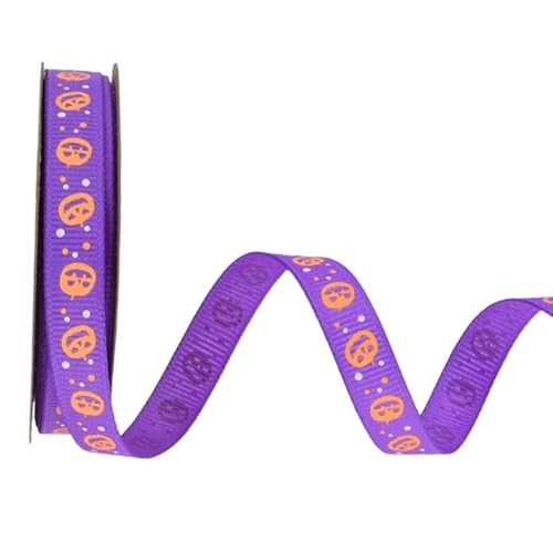 Badiman Halloween Band Dekoratives Geschenkband Aus Polyester für DIY Basteln Geschenkverpackung Partydekoration Handgemachte Deko, Lila Badiman Halloween Band Dekoratives Geschenkband Aus Polyester für DIY Basteln Geschenkverpackung Partydekoration Handgemachte Deko, Lila von Badiman