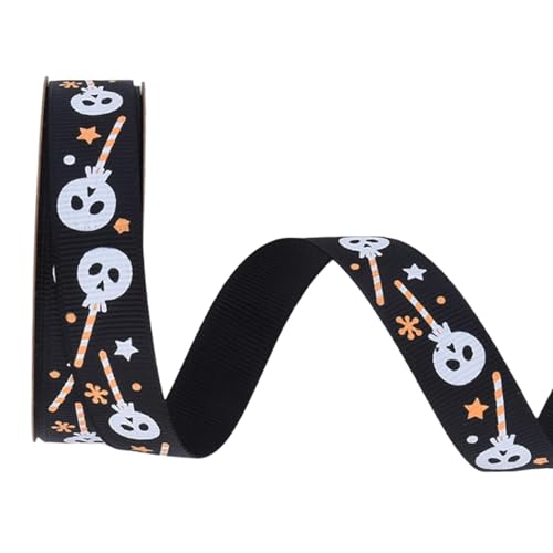 Badiman Halloween Band Dekoratives Geschenkband Aus Polyester für DIY Basteln Geschenkverpackung Partydekoration Handgemachte Deko, Schwarz Badiman Halloween Band Dekoratives Geschenkband Aus Polyester für DIY Basteln Geschenkverpackung Partydekoration Handgemachte Deko, Schwarz von Badiman