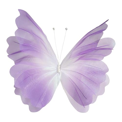 Badiman Künstlicher Schmetterling Als Riesige Blumendekoration Aus Netzstoff Große Dekoration für Die Oder Als Hintergrund bei Hochzeiten Und Zuhause, Lila Badiman Künstlicher Schmetterling Als Riesige Blumendekoration Aus Netzstoff Große Dekoration für Die Oder Als Hintergrund bei Hochzeiten Und Zuhause, Lila von Badiman
