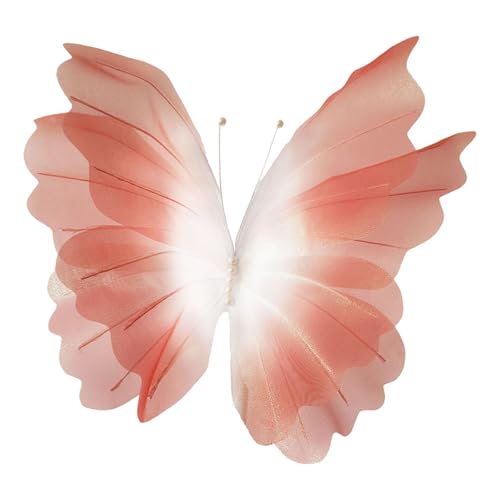 Badiman Künstlicher Schmetterling Als Riesige Blumendekoration Aus Netzstoff Große Dekoration für Die Oder Als Hintergrund bei Hochzeiten Und Zuhause, Orange Badiman Künstlicher Schmetterling Als Riesige Blumendekoration Aus Netzstoff Große Dekoration für Die Oder Als Hintergrund bei Hochzeiten Und Zuhause, Orange von Badiman