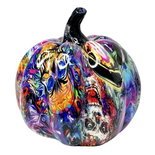 Badiman Kürbisfigur Als Harzfigur für Herbstdekoration Und Schreibtisch Ornament Tischdekoration Aus Leichtem Und Bruchsicherem Material für Wohnzimmer Schre, Lila, L Badiman Kürbisfigur Als Harzfigur für Herbstdekoration Und Schreibtisch Ornament Tischdekoration Aus Leichtem Und Bruchsicherem Material für Wohnzimmer Schre, Lila, L von Badiman