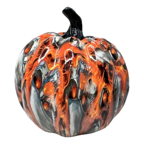 Badiman Kürbisfigur Als Harzfigur für Herbstdekoration Und Schreibtisch Ornament Tischdekoration Aus Leichtem Und Bruchsicherem Material für Wohnzimmer Schre, Rot, L Badiman Kürbisfigur Als Harzfigur für Herbstdekoration Und Schreibtisch Ornament Tischdekoration Aus Leichtem Und Bruchsicherem Material für Wohnzimmer Schre, Rot, L von Badiman