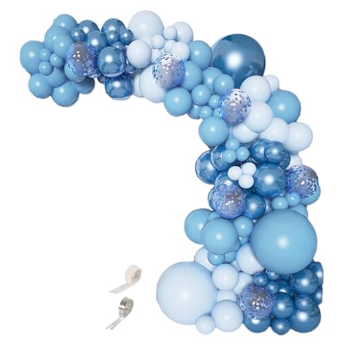 Badiman Luftballons-Set, Party-Dekorationen für Ballon-Bastelarbeiten, Latex-Luftballons für den Valentinstag, Blau 104Stk von Badiman