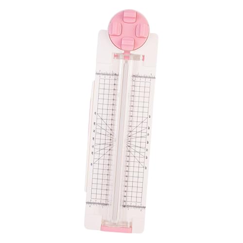Badiman Papierschneider Papiertrimmer Bastelmaschine DIY Werkzeug Schneidgerät mit Lineal Aus PP für Bastelprojekte Organisation Büro Heimgebrauch Gesc, Rosa von Badiman