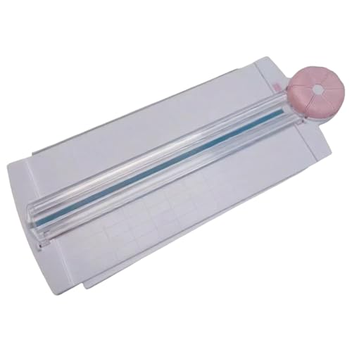 Badiman Papierschneider Trimmer Bastelschneider Schneidwerkzeug Lineal mit Leichtgängiger Bedienung Und Langlebiger Bauweise für Kreative Projekte Fotoalbum P, Rosa von Badiman