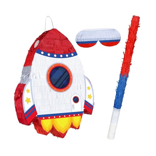 Badiman Pinata Als Lustiges Geburtstagsspiel Und Partyartikel für Kindergeburtstag Dekoration mit Augenbinde Und Konfetti für Weltraum Themenpa Badiman Pinata Als Lustiges Geburtstagsspiel Und Partyartikel für Kindergeburtstag Dekoration mit Augenbinde Und Konfetti für Weltraum Themenpa von Badiman