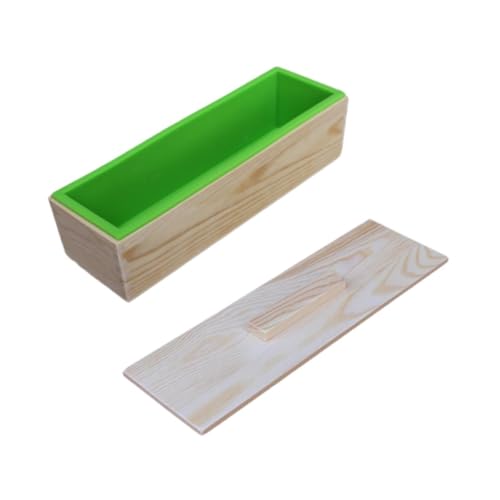 Badiman Rechteckige Seifengussform mit Holzbehälter für DIY Seifenherstellung, Grün Badiman Rechteckige Seifengussform mit Holzbehälter für DIY Seifenherstellung, Grün von Badiman