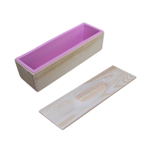 Badiman Rechteckige Seifengussform mit Holzbehälter für DIY Seifenherstellung, Rosa Badiman Rechteckige Seifengussform mit Holzbehälter für DIY Seifenherstellung, Rosa von Badiman