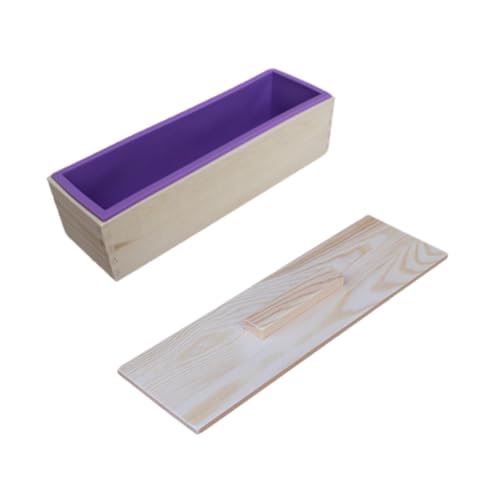 Badiman Rechteckige Seifengussform mit Holzbehälter für DIY Seifenherstellung, Violett Badiman Rechteckige Seifengussform mit Holzbehälter für DIY Seifenherstellung, Violett von Badiman