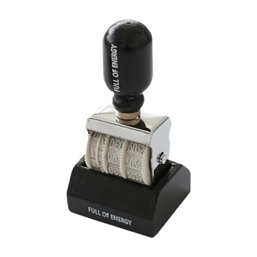 Badiman Rollstempel für Datum mit Holzgriff und Basis, ideal für Scrapbooking, Schwarzer Griff Badiman Rollstempel für Datum mit Holzgriff und Basis, ideal für Scrapbooking, Schwarzer Griff von Badiman