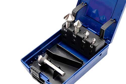 BAER HSSG 90° Kegelsenker Satz 6,3-25,0 mm 5tlg. Senker Set - Senkbohrer - Entgrater - Fräser - Versenker - Ansenker-Set - Senkkopfbohrer - Versenkbohrer - Kegelsenkerset BAER HSSG 90° Kegelsenker Satz 6,3-25,0 mm 5tlg. Senker Set - Senkbohrer - Entgrater - Fräser - Versenker - Ansenker-Set - Senkkopfbohrer - Versenkbohrer - Kegelsenkerset von Baer