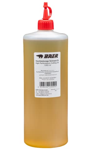 BAER Hochleistungs ÖL 1000 ml für Gewindeformen & Gewindeschneiden - Schneidöl - Bohröl - Schmiermittel für Gewindeschneider - Gewinde schneiden BAER Hochleistungs ÖL 1000 ml für Gewindeformen & Gewindeschneiden - Schneidöl - Bohröl - Schmiermittel für Gewindeschneider - Gewinde schneiden von Baer