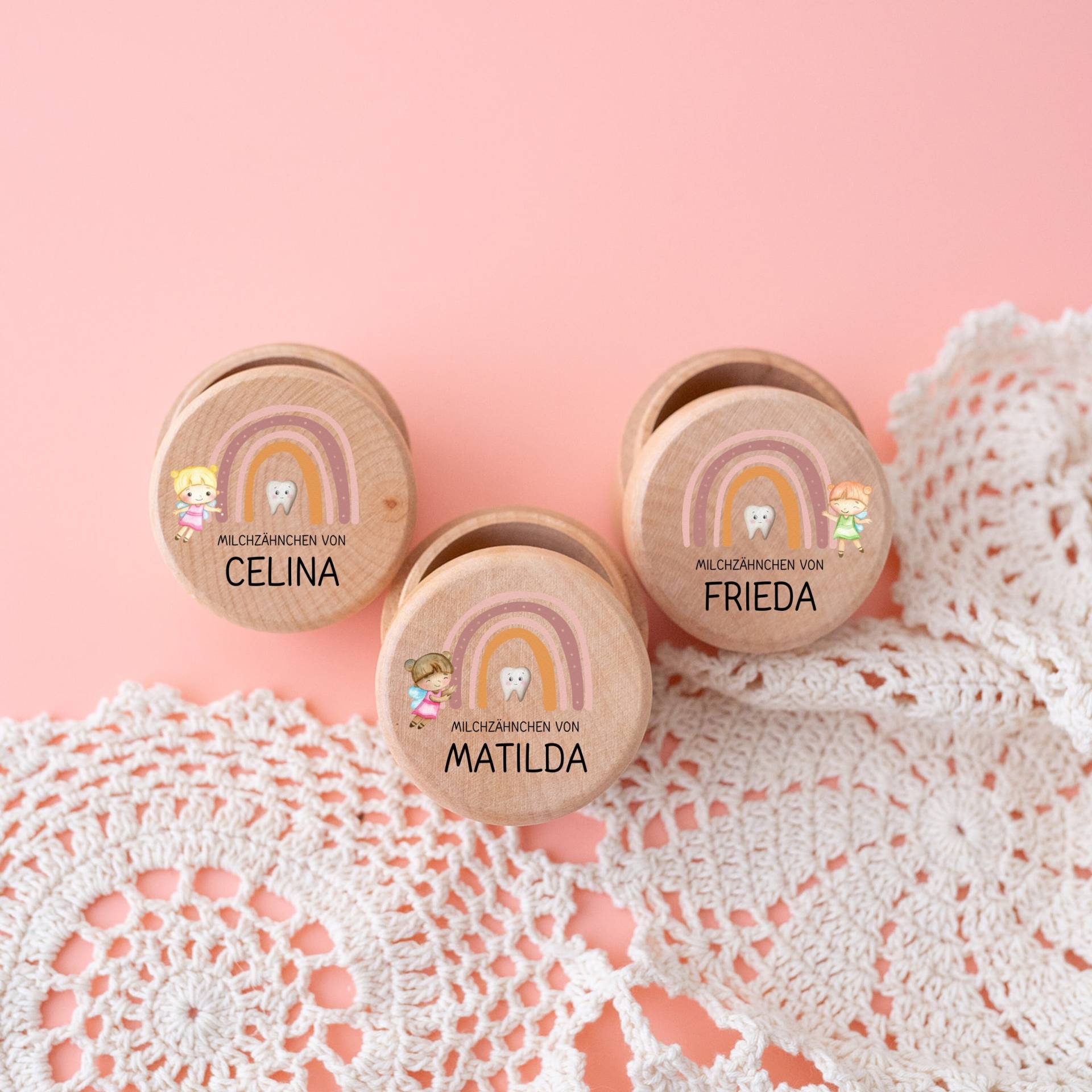 Milchzahndose Für Mädchen, Zahndose, Regenbogen, Zahndose Babygeschenk Geburt, Zahnfee, Milchzahn Box Milchzahndose Für Mädchen, Zahndose, Regenbogen, Zahndose Babygeschenk Geburt, Zahnfee, Milchzahn Box von BaerenfreundeDE
