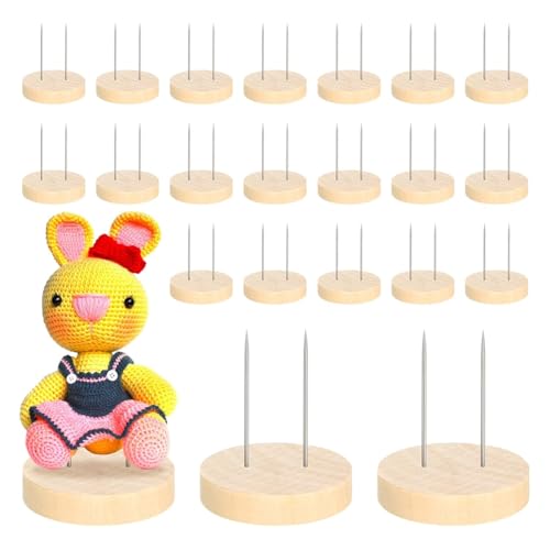 Baeroprki 24-Teiliger Häkel-Puppenständer, Doppelte Stahlnadel, Puppenständer, Filz, Tierpuppe, Spielzeug, Holzsockelunterstützung, Actionfigurenständer Baeroprki 24-Teiliger Häkel-Puppenständer, Doppelte Stahlnadel, Puppenständer, Filz, Tierpuppe, Spielzeug, Holzsockelunterstützung, Actionfigurenständer von Baeroprki