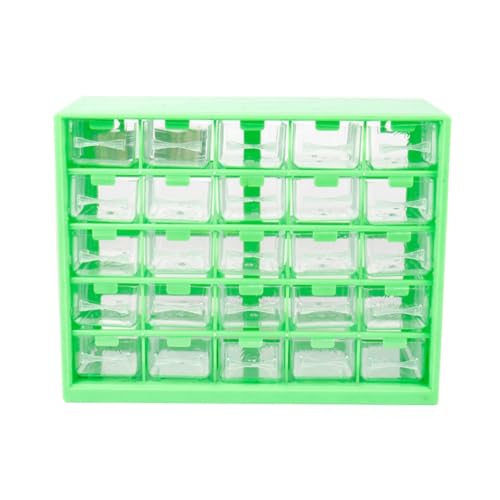 Baeroprki 25-Teiliger Kombinierter Transparenter Schubladen-Aufbewahrungsschrank, Abnehmbare GrüNe Teilebox, Hardware-Sortierbox Baeroprki 25-Teiliger Kombinierter Transparenter Schubladen-Aufbewahrungsschrank, Abnehmbare GrüNe Teilebox, Hardware-Sortierbox von Baeroprki
