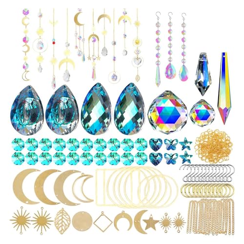 Baeroprki 370 Stück Kristall-Sonnenfänger-Sets zum Aufhängen Von Kronleuchtern, Kristalle, Prismen, Teilen, Regenbogen-Maker-Anhängern, DIY-Sonnenfänger-Perlen Baeroprki 370 Stück Kristall-Sonnenfänger-Sets zum Aufhängen Von Kronleuchtern, Kristalle, Prismen, Teilen, Regenbogen-Maker-Anhängern, DIY-Sonnenfänger-Perlen von Baeroprki
