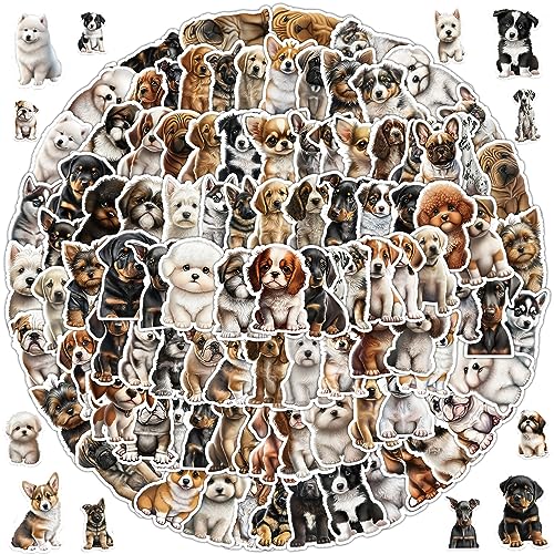 Niedliche Hunde-Aufkleber, Welpen-Aufkleber, Vinyl, wasserdichte Aufkleber für Kinder, Teenager, Laptops, Wasserflasche, Notebook, Gepäck, Skateboard, Telefon, 100 Stück Niedliche Hunde-Aufkleber, Welpen-Aufkleber, Vinyl, wasserdichte Aufkleber für Kinder, Teenager, Laptops, Wasserflasche, Notebook, Gepäck, Skateboard, Telefon, 100 Stück von Bafanly