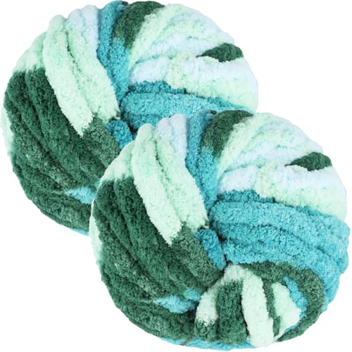 Bafeil Chunky Yarn Dicke Wolle zum Handstricken 500g, Flauschige Chenille Wolle zum Häkeln, XXL Wolle Grobstrick Weiches Wollgarn für Decke Kissen Schal für Armstricken, DIY Handarbeiten von Bafeil