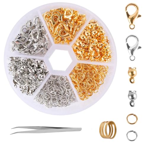 Verschlüsse für Armbänder, 462 Stück Verschluss für Armbänder, Kettenverschluss Gold Silber Verschlüsse für Ketten, Schmuckverschluss Armbandverschlüsse für DIY Armband Verschluss Verschlüsse für Armbänder, 462 Stück Verschluss für Armbänder, Kettenverschluss Gold Silber Verschlüsse für Ketten, Schmuckverschluss Armbandverschlüsse für DIY Armband Verschluss von Bafiwu